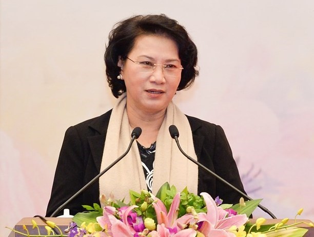 National Assembly Chairwoman receives Lao high-ranking official - ảnh 1